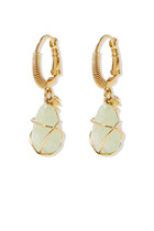 Tao Rainbow Earrings, Gold-Plated Brass & Amazonite